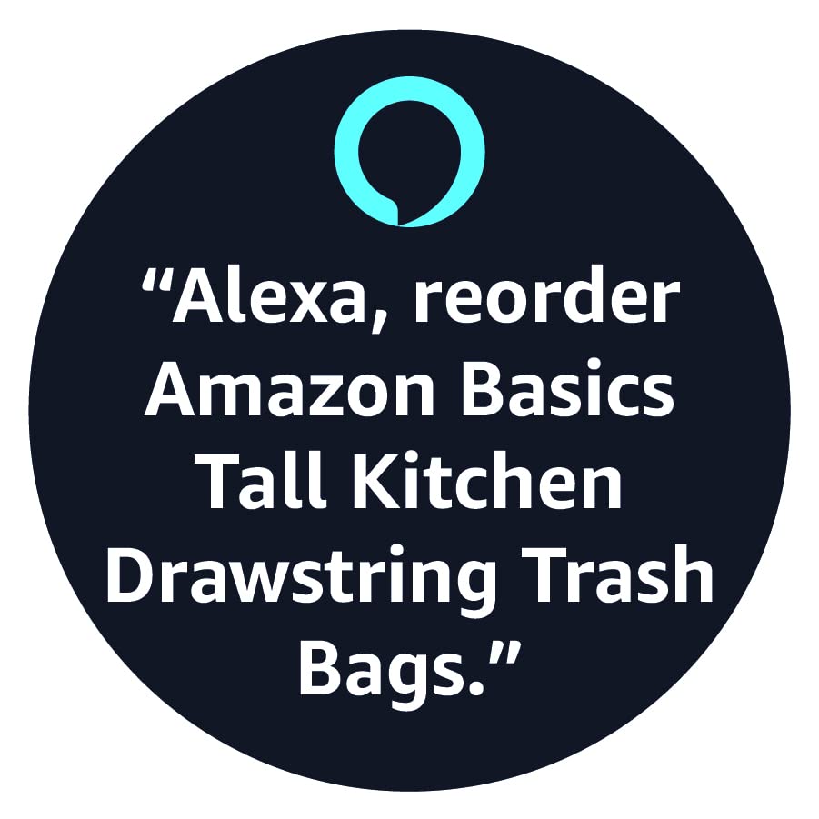 Amazon Basics Tall Kitchen Drawstring Trash Bags, Sturdy and Tear Resistant, 13 Gallon, Unscented, 120 Count