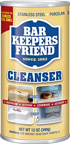 Bar Keepers Friend Powder Cleanser (12 oz - 4-pack) - Multipurpose Cleaner & Stain Remover - Bathroom, Kitchen & Outdoor Use - For Stainless Steel