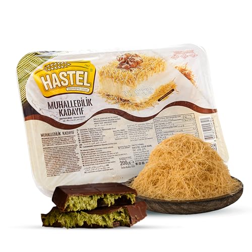 Hastel Premium Baked & Shredded Kataifi Pastry, 7 oz (200 g), Perfect for Dubai Chocolate Pistachio Bars, Traditional Knafeh, Kadaifi for Milky
