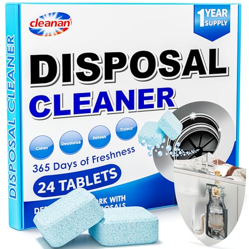 Foaming Garbage Disposal Cleaner and Deodorizer Tablets-24 Pack Food Disposal Cleaner, Quickly Eliminates Odors, XL Powerful Foaming Action