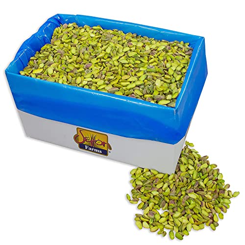 Setton Farms Premium California Raw Pistachio Halves, Bulk Pistachio Split Kernels, Bulk Raw Pistachio Pieces, 4lb Bulk Case, Chopped Pistachios