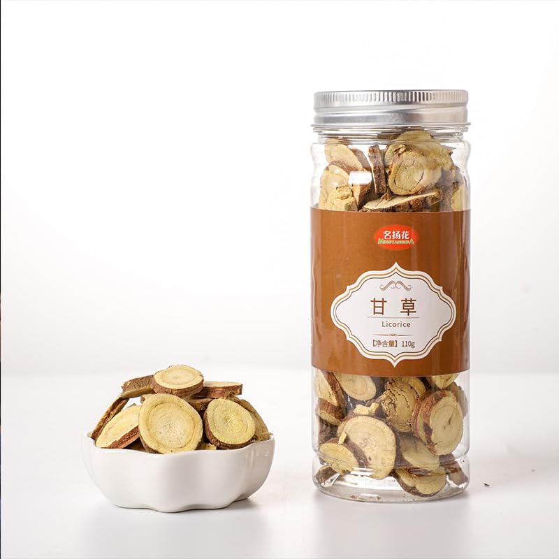 Zercumm China Herbal Tea 75 Selected Canned Lotus Leaf Lemon Slice Rose Honeysuckle Baby Chrysanthemum Wolfberry Tea (Licorice 110g)