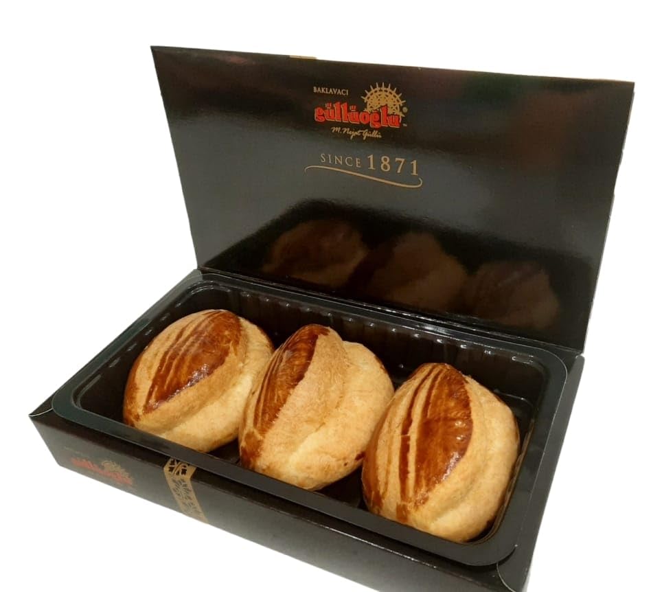 Gulluoglu Pogaca Bun filled with Cheese, 6 pieces, daily fresh shipment from Istanbul/Turkey
