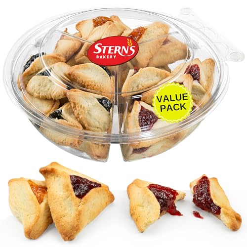 Hametaschen Cookies | Shortbread Cookies Filled with Apricot, Prune & Raspberry Jam | Purim Gifts | Mishloach Manot | Kosher, Dairy Free & Nut Free |