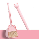 MAYEV Mini Broom with Dustpan for Kids,Little Housekeeping Helper Set (Pink)