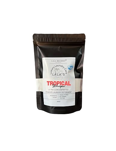 Lala's Premium Paradise Scents, Moderate Scented Powder Laundry Detergent 16oz (Tropical Whisper)