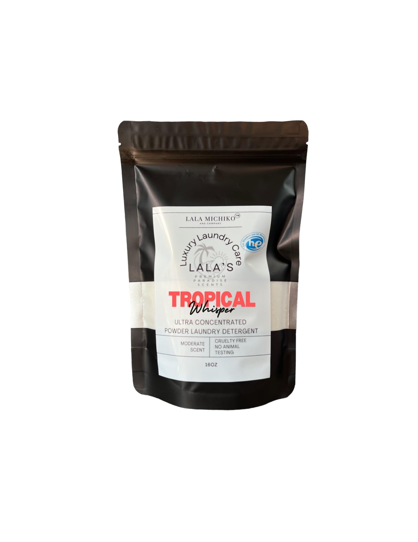 Lala's Premium Paradise Scents, Moderate Scented Powder Laundry Detergent 16oz (Tropical Whisper)
