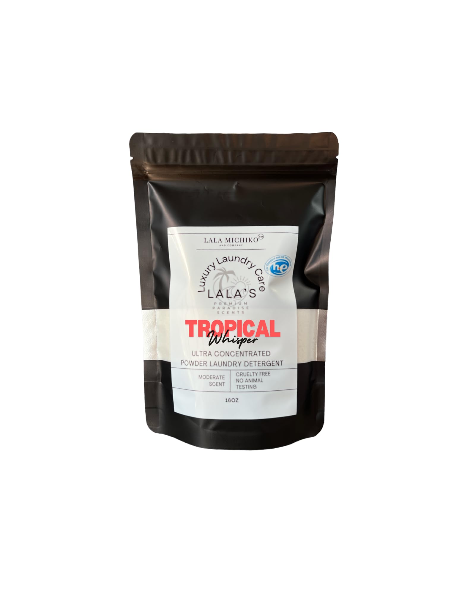 Lala's Premium Paradise Scents, Moderate Scented Powder Laundry Detergent 16oz (Tropical Whisper)