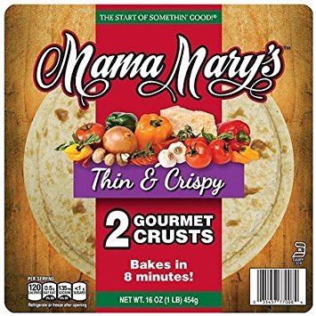 Mama Mary's, Prepared Pizza Crusts, Thin & Crispy 12" Crust (2 Crusts), 16oz Bag (Pack of 3) (Choose Types Below) (Thin & Crispy 12" Crust (2 Crusts))