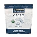 One Farm by WAAYB Organic Cacao, Single Estate, Non-GMO, Fair-Trade, Vegan, Gluten Free, 100% Raw Rizek Cacao in Resealable Bag for Cooking, Smoothies, Lattes & Baking (1 lb, Powder)