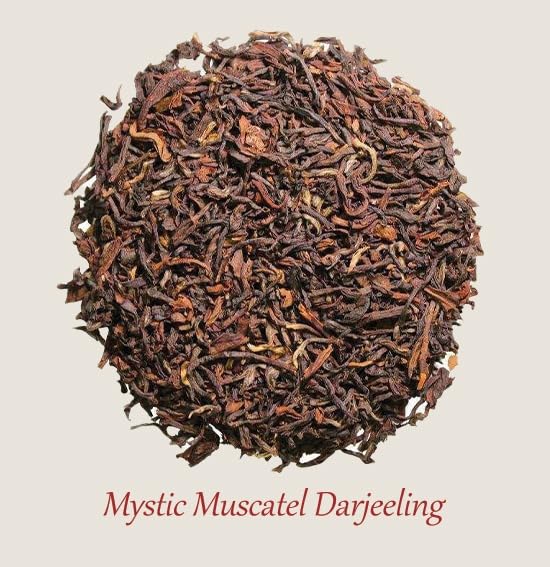 Blossom & Brew Mystic Muscatel Darjeeling Loose Leaf 2nd Flush Black Tea (1.76oz) with Signature Muscatel Notes - Aromatic Indian Chai from Teesta
