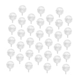 CATIEBYE 60 Pcs Valentine's Day Chocolate Ball Holders Transparent Plastic Candy Bouquet Supports Decorative Spherical Candy Packaging Cases