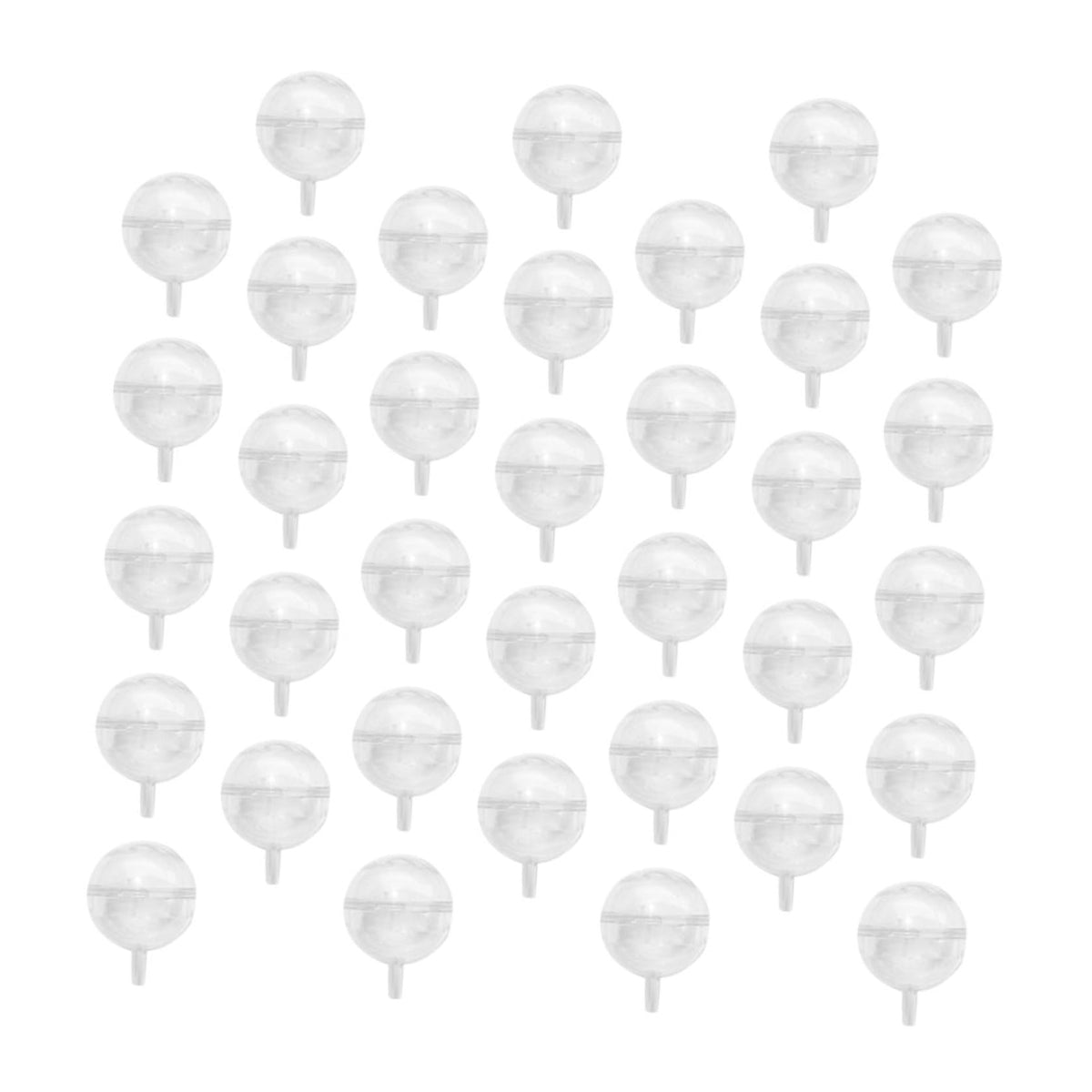 CATIEBYE 60 Pcs Valentine's Day Chocolate Ball Holders Transparent Plastic Candy Bouquet Supports Decorative Spherical Candy Packaging Cases