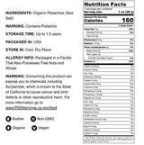 Food to Live Organic Pistachios, 1 Pound In Shell, Dry Roasted with Sea Salt, Non-GMO, Kosher, Vegan, Bulk