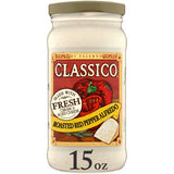 Classico Roasted Red Pepper Alfredo Pasta Sauce, 15 Oz (Pack of 8)