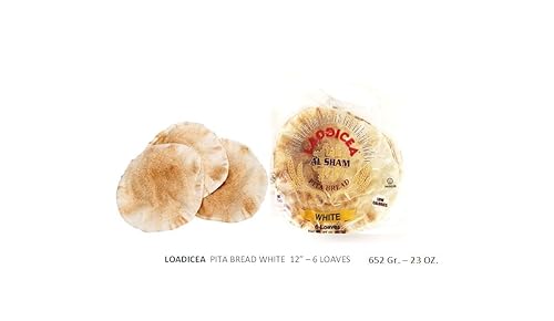 Laodicea Pita Bread - White 12"- 12 bags - 6 loaves per bag (SHIP ON FRIDAYS)