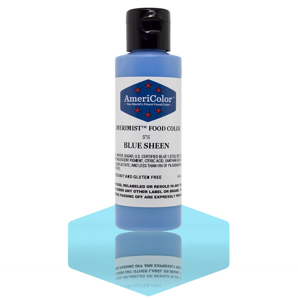 AmeriColor AmeriMist Blue Sheen Airbrush Food Color, 4.5 oz