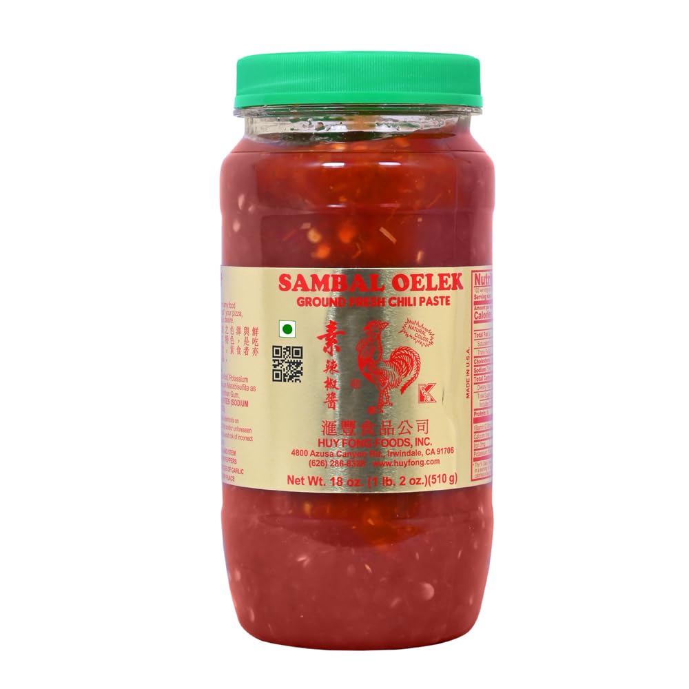 Huy Fong Foods Sambal Oelek Ground Fresh Chili Paste, 18 Ounce