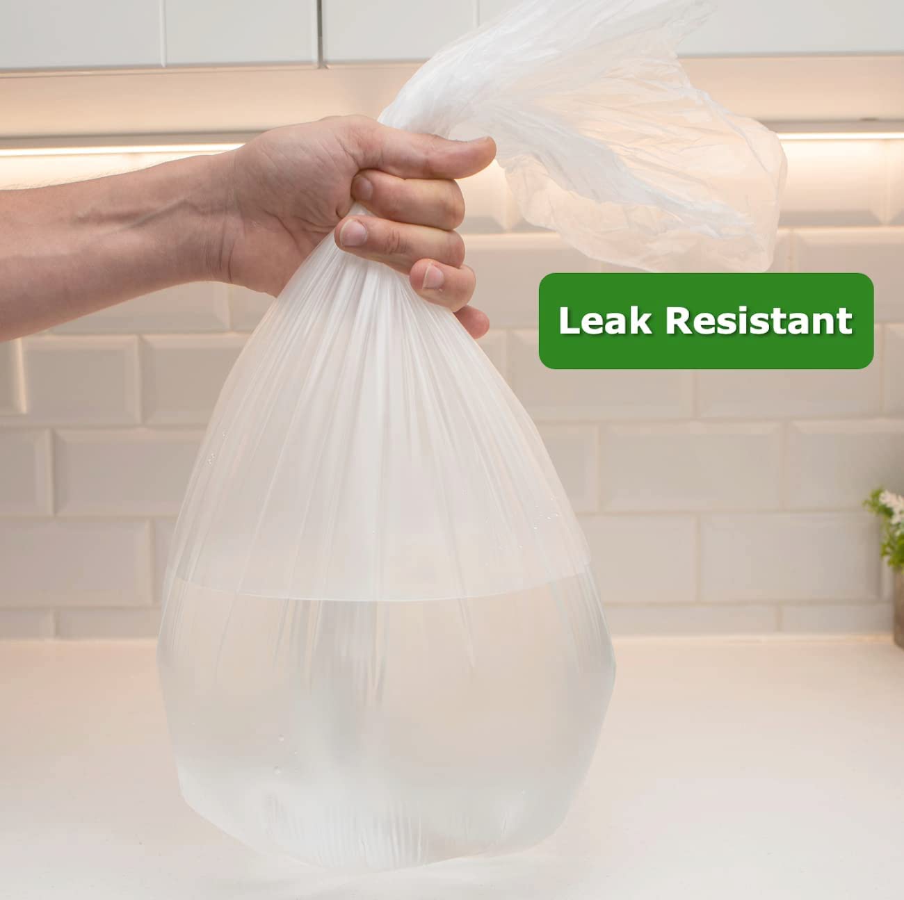 2.6 Gallon (10 Liter) Clear Small Trash Bags (440 Bags) 2 Gallon Bathroom Garbage Bags Plastic Wastebasket Can Liners for Home and Office Bins, 440