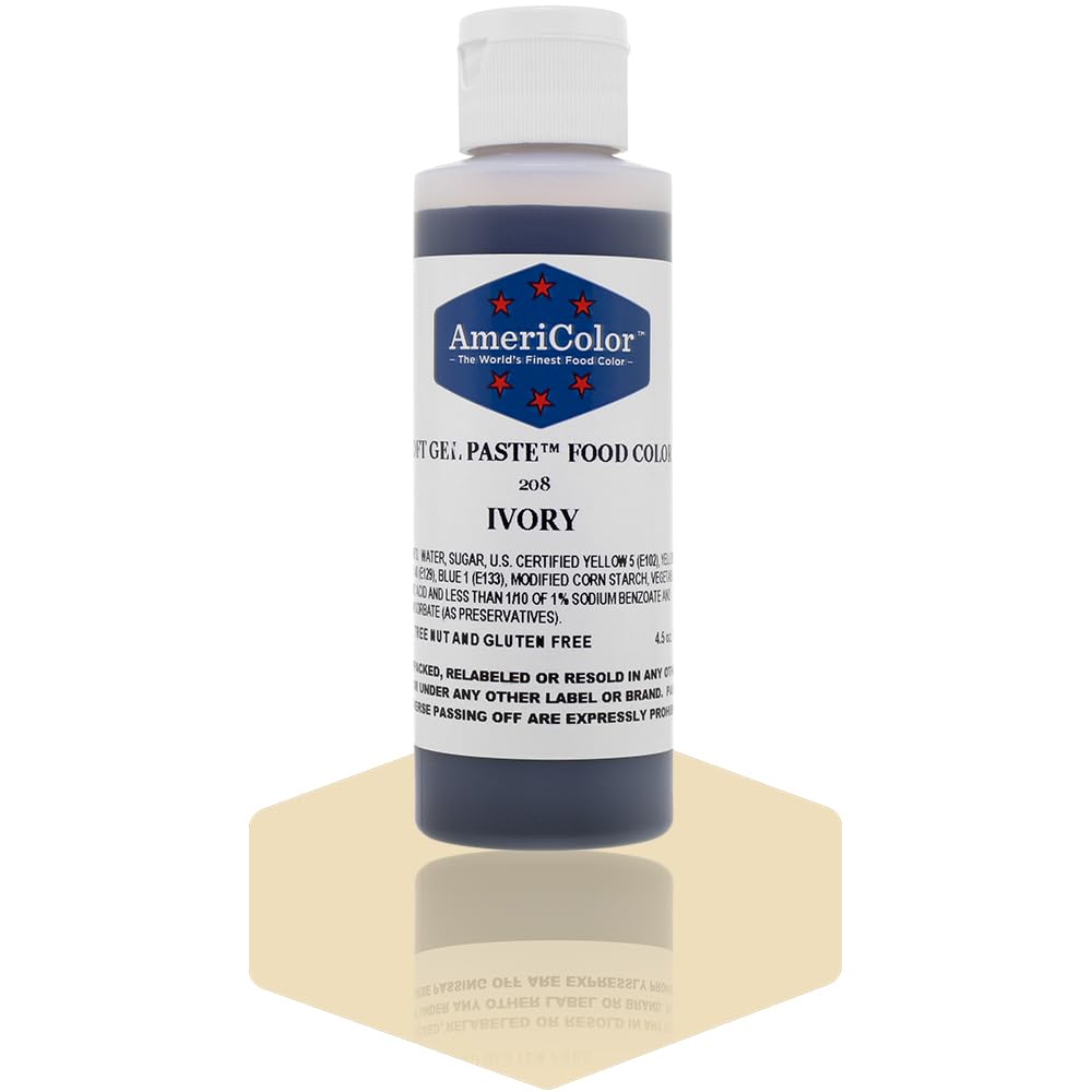 Americolor Soft Gel Paste Food Color, 4.5-Ounce, Ivory
