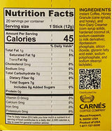 Carnes Sweet Honey Mocha Instant Coffee Sticks, 20 Sticks (8.4 Ounce, Medium-Dark Roast, Gluten Free)