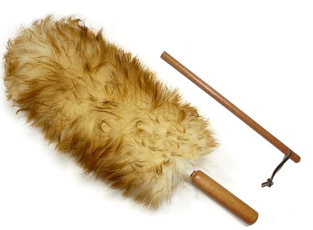Alta Dusting Products Premium Australian Lambs Wool Duster Wand with Free Extender Pole (18" to 28")