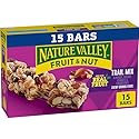 Nature Valley Chewy Fruit & Nut Trail Mix Granola Bars, Almond Raisin & Cranberry with Whole Grain Oats, No Artificial Flavors or Colors, No High