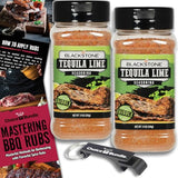 Blackstone Tequila Lime Seasoning - Gourmet Griddle Premium Barbecue Rub 2 Pk (14.8 oz) + BBQ Masters & Opener (4 Items)!