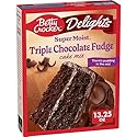 Betty Crocker Delights Super Moist Triple Chocolate Fudge Cake Mix (Pack of 2)