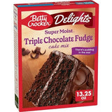 Betty Crocker Delights Super Moist Triple Chocolate Fudge Cake Mix (Pack of 2)