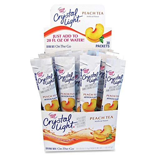 Crystal Light On-The-Go Drink Mix, Peach Tea (Pack of 90)