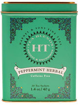 Harney & Sons Peppermint Herbal Caffeine Free with Caffeinated Hot Cinnamon Sunset Black Tea with Orange and Clove (20 Sachets)
