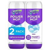 Swiffer PowerMop Liquid Floor Cleaner Refills, Solution for Power Mop, Fresh Scent, 2 Count Mopping Fluid Replacement Bottle, Spray Mops Cleaning