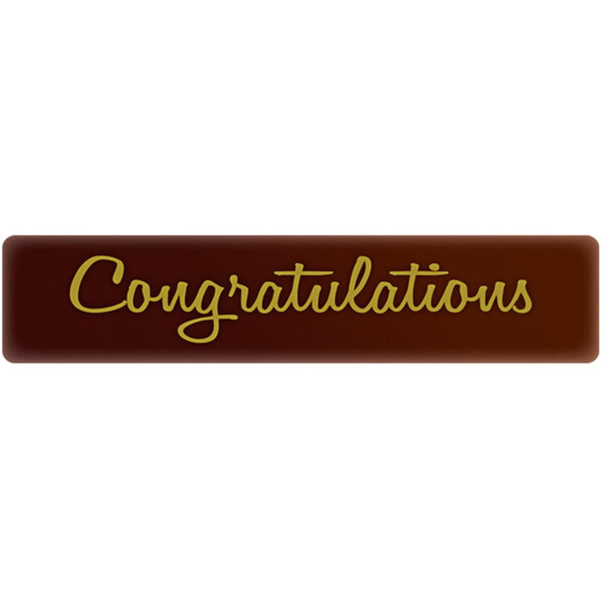 Chocolatree Congratulations Chocolate Decoration - 70/Box Dark Chocolate 61% Cacao WS-999CTRE49857-NPF
