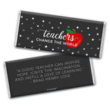 25ct Teacher Appreciation Custom Thank You Wrappers - Change the World