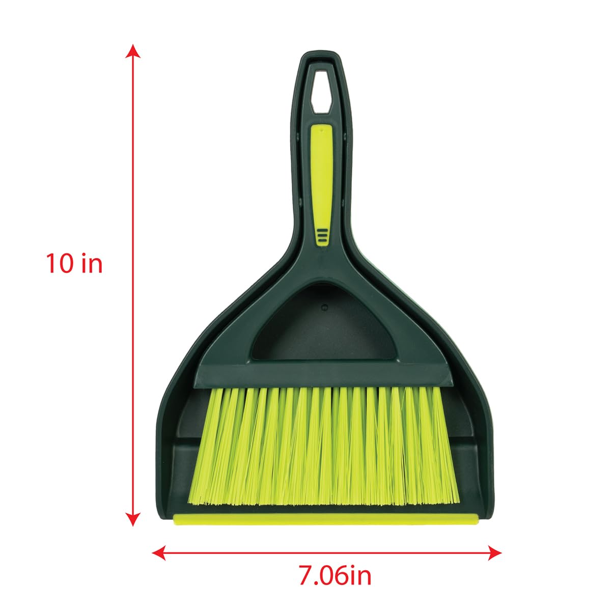 Pine-Sol Mini Dustpan and Brush Set | Nesting Snap-On Design | Portable, Compact Dust Pan and Hand Broom for Cleaning, Green