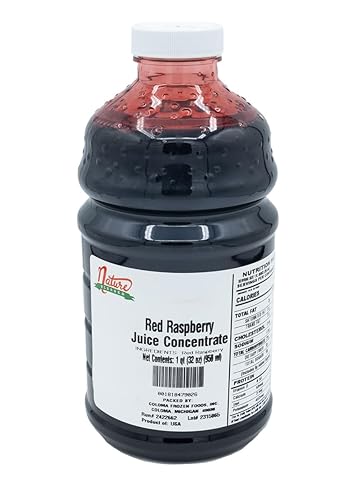 Nature Blessed 100% Pure Red Raspberry Concentrate - 1 Quart (1/32 fl oz bottle), Applications: Home Wine Making, Brewing, Mead, Smoothies, Making