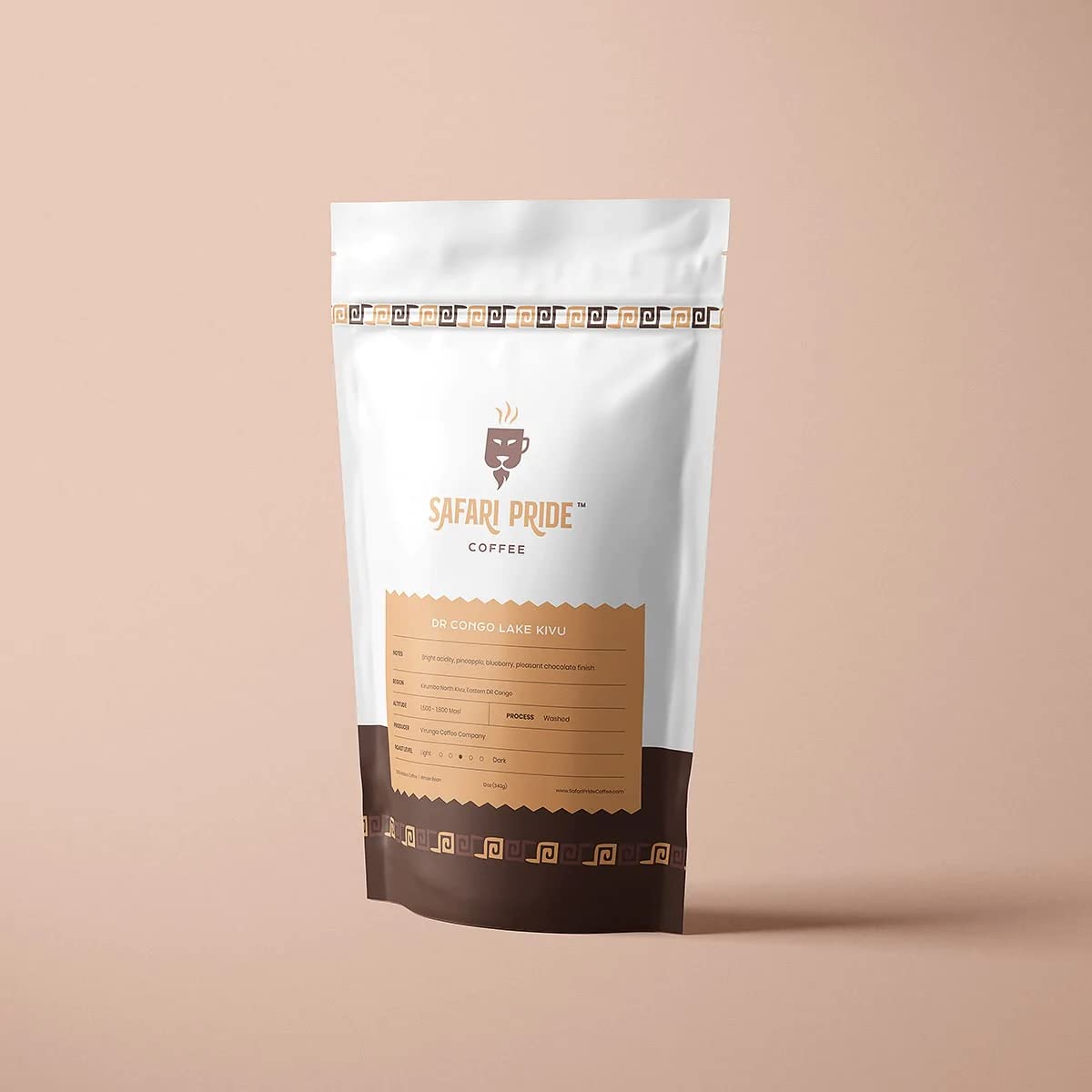 Safari Pride Coffee| Dr Congo Lake Kivu Premium Single Origin Roast | Smooth Medium Roast with Bright Fruity Chocolate Notes | Gourmet Sustainable