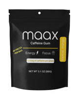 Maax Caffeine Energy Gum | 125mg of caffeine per piece | Tropical Mango | 40 pieces per bag