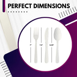 Green Direct Heavy Duty Wrapped Plastic Cutlery Set with Napkin, Fork, Spoon, Knife, Salt, Pepper, White 50 Pack Plastic Cutlery Meal Kit