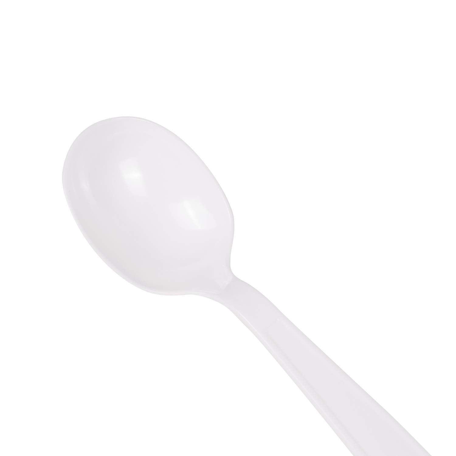 Karat [5.6" - 1000 pcs] White Individually Wrapped Plastic Heavy-Weight Disposable Soup Spoon, White (U3522W)