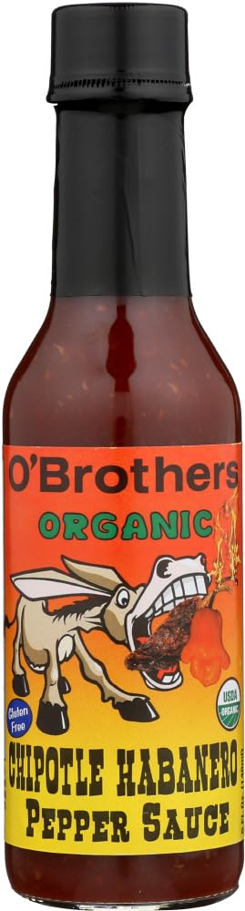 O BROTHERS Organic Chipotle Habanero Hot Sauce, 5 OZ