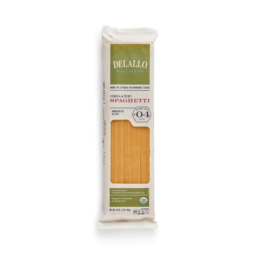 DeLallo Organic Spaghetti #4, 16-Ounce Units (Pack of 16)