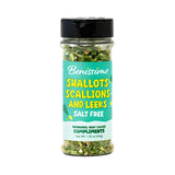 Benissimo Shallots, Scallions & Leeks Seasoning Salt Free, Vegetable & Herb Blend for Soups, Stews, Casseroles & Vegetables with Pet Shaker | 8.5