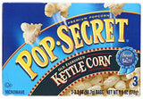 Pop Secret Kettle Corn Microwave Popcorn 3ct (3.2oz Bags), 9.6oz Box (Pack of 1) - Microwave Popcorn, Non-GMO Popcorn, Sweet Crunchy Kettle Corn