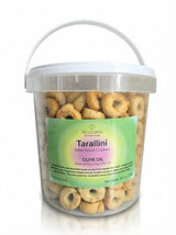 Tarallini Italian Snack Crackers - Family-Size Freshness-Saving Bucket - All Natural, Oven Baked Crunchy Crackers made with Clean Ingredients like