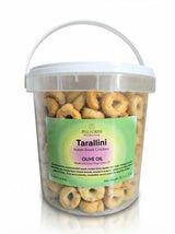 Tarallini Italian Snack Crackers - Family-Size Freshness-Saving Bucket - All Natural, Oven Baked Crunchy Crackers made with Clean Ingredients like