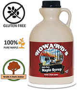 HOWARD'S Pure 100% Grade A Dark Amber Maple Syrup | Gluten Free, Premium Sourced Quality | 32oz (1 quart) Value Jug