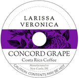 Concord Grape Costa Rica Coffee (Single Serve K-Cup Pods) (Gourmet, Naturally Flavored, Whole Coffee Beans) (12 pods, ZIN: 572303)