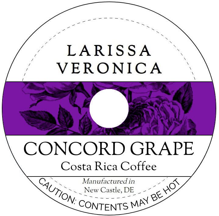 Concord Grape Costa Rica Coffee (Single Serve K-Cup Pods) (Gourmet, Naturally Flavored, Whole Coffee Beans) (12 pods, ZIN: 572303)